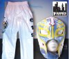 WWE Rey Mysterio Blue & Yellow Replica Kid Size Mask & Pants Combo