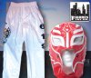 WWE Rey Mysterio Red & White Replica Kid Size Mask & Pants Combo