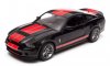 1:18 2011 Ford Shelby Mustang GT500 Black with Red Stripes Greenlight