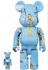 Jean Michel Basquiat 4 Bearbrick 400% & 100% 2 Pack Medicom