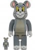 Tom & Jerry Tom Flocky Bearbrick 400% & 100% 2 Pack Medicom