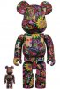 Psychedelic Paisley Bearbrick 400% & 100% 2 Pack Set Medicom