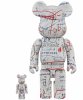 Jean-Michel Basquiat Bearbrick 400% & 100% 2 Pack Set Medicom