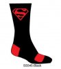 DC Mens Pair of Athletic Crew Socks Superman Black/Red SS545