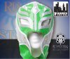 WWE Rey Mysterio Kid Size Replica Green and Silver Half Mask