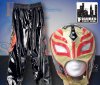 WWE Rey Mysterio Black, Red & Gold Replica Kid Size Mask & Pants Combo