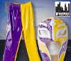 WWE Rey Mysterio Yellow & Purple Replica Kid Size Mask & Pants Combo