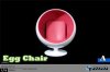 ZYTOYS 1:6 Accessories for 12" Figures Egg Chair in White ZY-15-29A