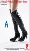 1/6 Scale Female High Heel Boots A Black for 12 inch Figures