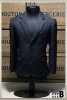 Pop Toys 1/6 Style Series Men's striped Suit in Black POP-X22B