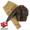 1/6 Accessories A2 leather Jacket Set WT09C Brown Worn