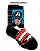 Marvel Mens Crew 2 Pack Socks Captain America MAX0118MC2 Black