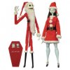 Nightmare Before Christmas Santa Jack and Sally Coffin Doll Set 