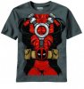 Deadpool Costume Charcoal Tee Shirt  Large, X/Large and XX/Large