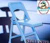 Light Blue Folding Chair for Figures by Figures Toy Company