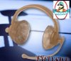 Commentator Gold Headphones for Wrestling Figures 