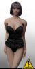 Flirty Girls 1:6 Accessories Corset Lingerie Set in Black FGC-2015-22A