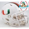 Miami Hurricanes (Chrome Decal) Mini Speed Football Helmet Riddel