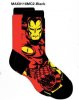 Marvel Mens Crew 2 Pack SuperHeroes Iron Man Socks MAX0116MC2 Black