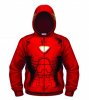 Iron Man Head Shot Red Zip-Up Hoodie Size Medium