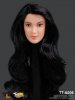  1/6 Scale Action Figure Female Head With  Long Curly Black Hairstyle