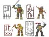 Teenage Mutant Ninja Turtles Basic Action Figure Set of 4 Playmates