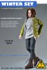 1/6 Scale Color (A) Green Clothing Winter Female Set Flirty Girl 