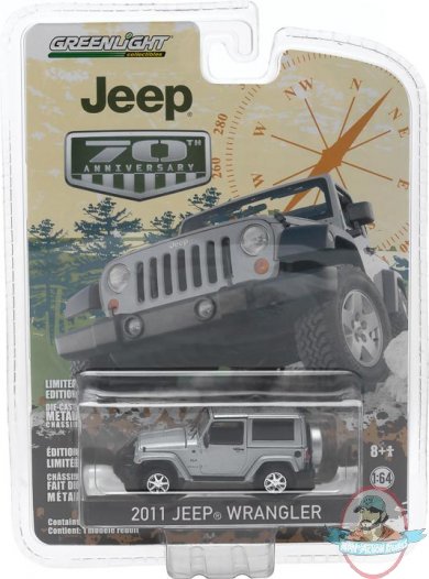 1:64 Anniversary Collection Series 2 2011 Jeep Silver Greenlight