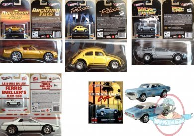 1:64 Scale Hot Wheels Retro Entertainment Set of 5 by Mattel