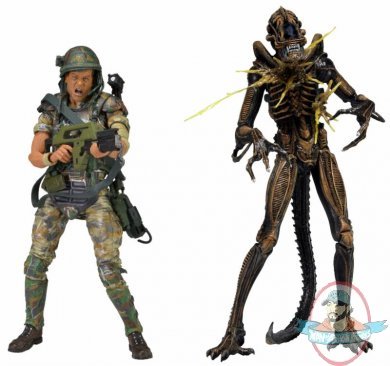 Aliens Hudson vs Brown Warrior Action Figures 2 pack Neca Aliens Hudson vs Brown Warrior Action Figures 2 pack Neca