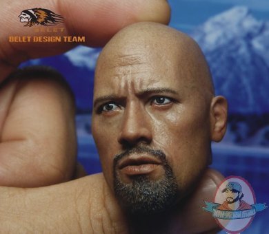 BELET 1/6 Figure Acc Character Head Sculpt Dwayne The Rock Johnson
