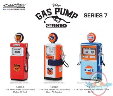 1:18 Vintage Gas Pumps Series 7 Set of 3 by Greenlight 1:18 Vintage Gas Pumps Series 7 Set of 3 by Greenlight