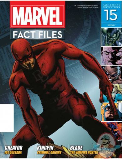 Marvel Fact Files # 15 Daredevil Cover Eaglemoss Marvel Fact Files # 15 Daredevil Cover Eaglemoss