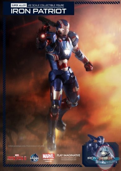Super Alloy 1/12 Scale Iron Man Iron Patriot by Play Imaginative