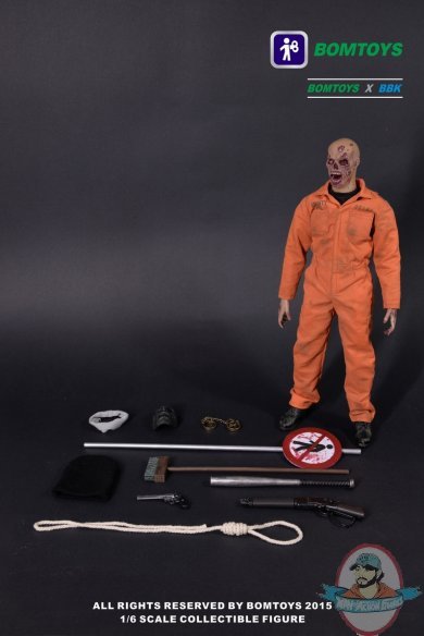 1/6 Scale Prisoner Zombie Action Figure by Bom Toys
