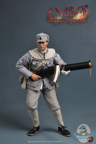1/6 Scale WWII Eighth Route Army Gunner Figure Soldier Story SS098