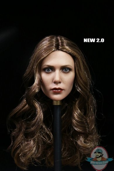Miscellaneous 1/6 Custom Female Head with Curly Hot-Toffee MIS-H017