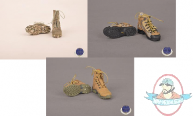 1/6 Scale CalTek Boot Series 1 Set of 3 for 12 inch Figures
