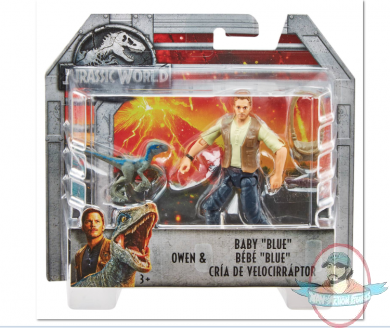 Jurassic World Basic Owen & Baby Blue Figure Mattel