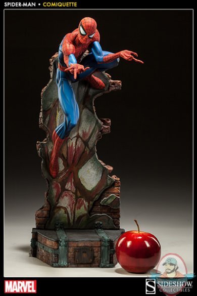Marvel Spider-Man J. Scott Campbell Polystone Statue Used JC Marvel Spider-Man J. Scott Campbell Polystone Statue Used JC
