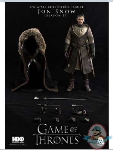 1/6 Scale Game of Thrones Jon Snow (Season 8) Figure ThreeZero