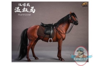JXK 1/12 Hannover Horse Brown and Saddle Set JXK-013B