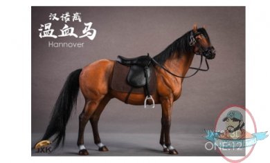 JXK 1/12 Hannover Horse Chesnut and Saddle Set JXK-013D