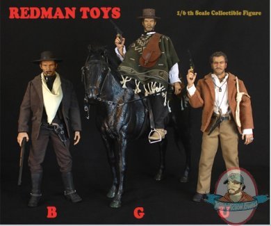  1/6 Redman Toys The Cowboy Set of 3 The Good , The Bad & The Ugly