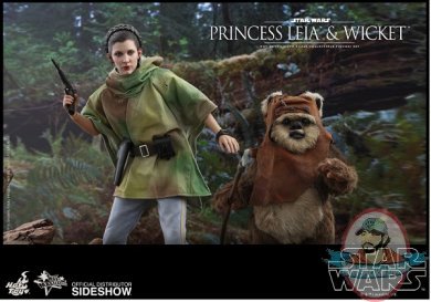 1/6 Star Wars Princess Leia & Wicket Collectible Set Hot Toys 905143 1/6 Star Wars Princess Leia & Wicket Collectible Set Hot Toys 905143