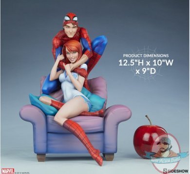 Marvel Spider-Man and Mary Jane Maquette Sideshow 200556 Marvel Spider-Man and Mary Jane Maquette Sideshow 200556