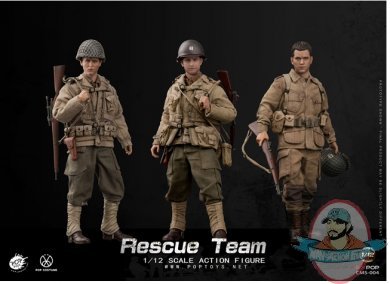 POPTOYS 1/12 WWII US Rescue Squad Captain/Shooter/Soldier Set CMS004