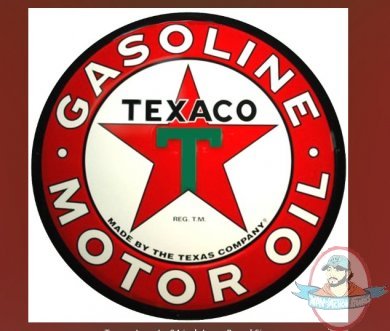 Texaco Logo Lg 24 inch Large Round Sign by Signs4Fun