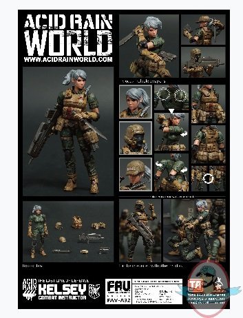 1:18 Scale Acid Rain Kelsey-Combat Instructor Toynami FAV-A32