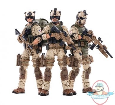 1:18 Joy Toy Us Army Delta Force 3 Pack Figure Dark Source